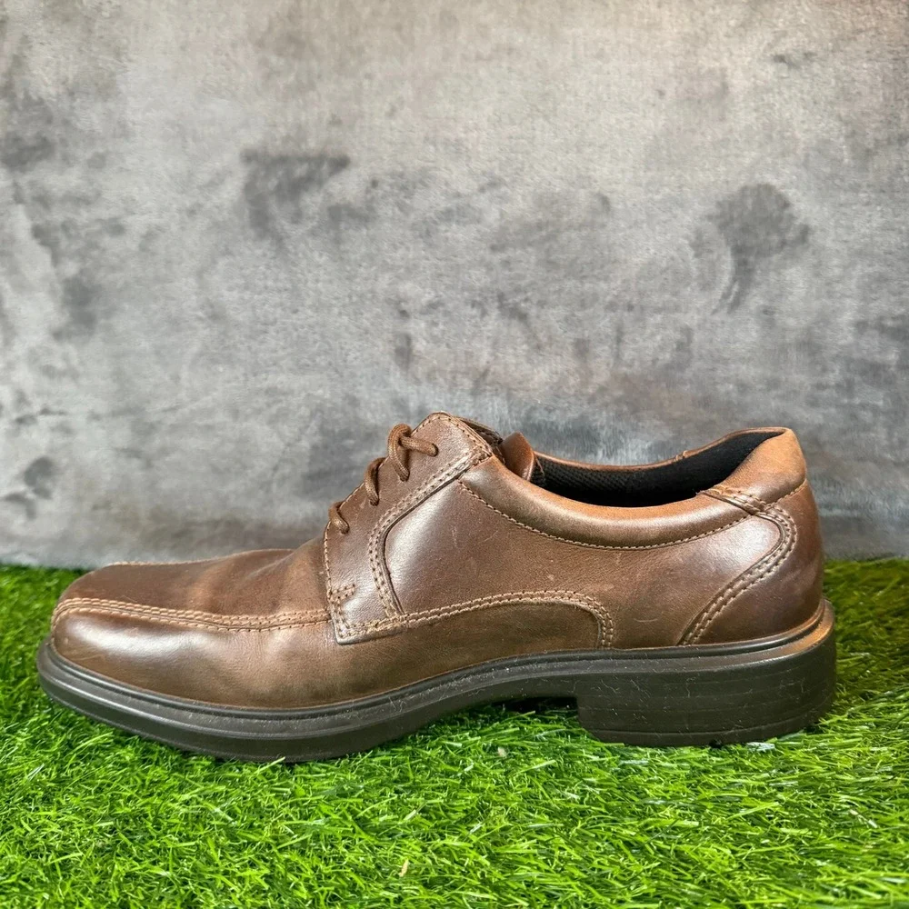 ECCO Brown Leather Bicycle Toe Derby Oxford Shoes Mens‎ size US 7-7.5 EU 41